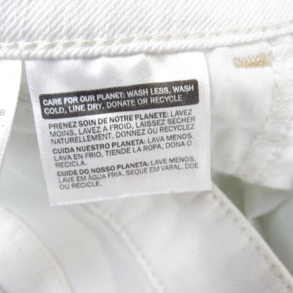 Levi's Off-White Cut Off Hem Jean Shorts Women's Size 4 - Picture 9 of 11